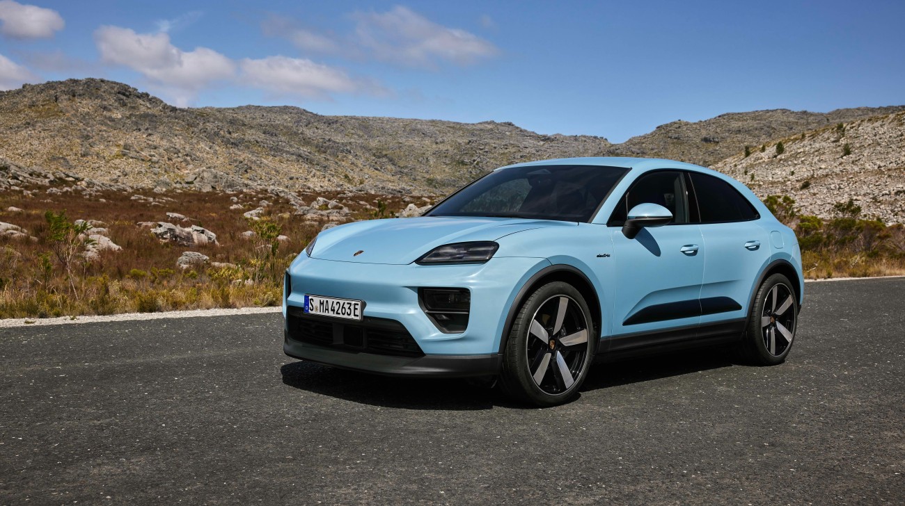 Porsche Macan Ev Blue Frontjpg